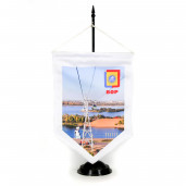 Вымпел 15х22 шнур триколор с кисточкой односторонний